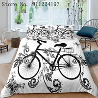 home textile flower bicycle duvet cover comforter bedding set 3d printing luxury 3pcs quilt cover single double queen king size