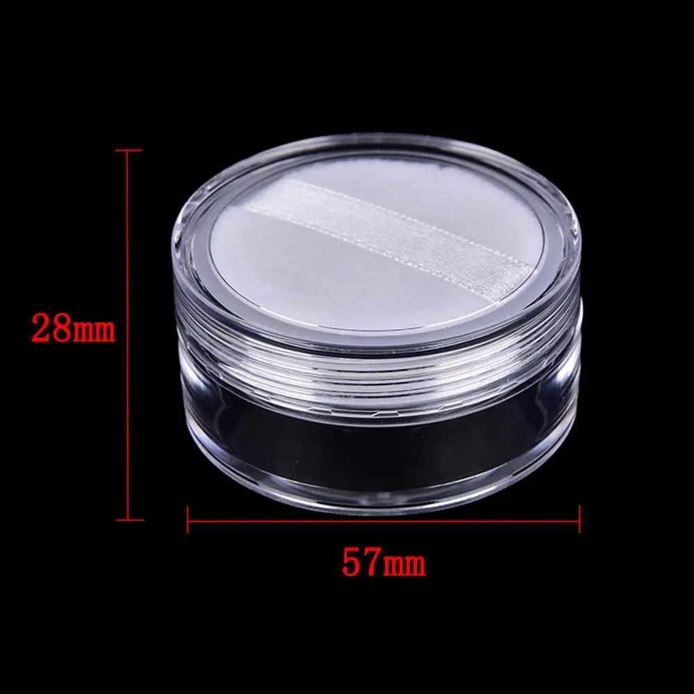 

12ML Empty Cosmetic Sifter Loose Powder Jar Container Puff Box Makeup With Puff