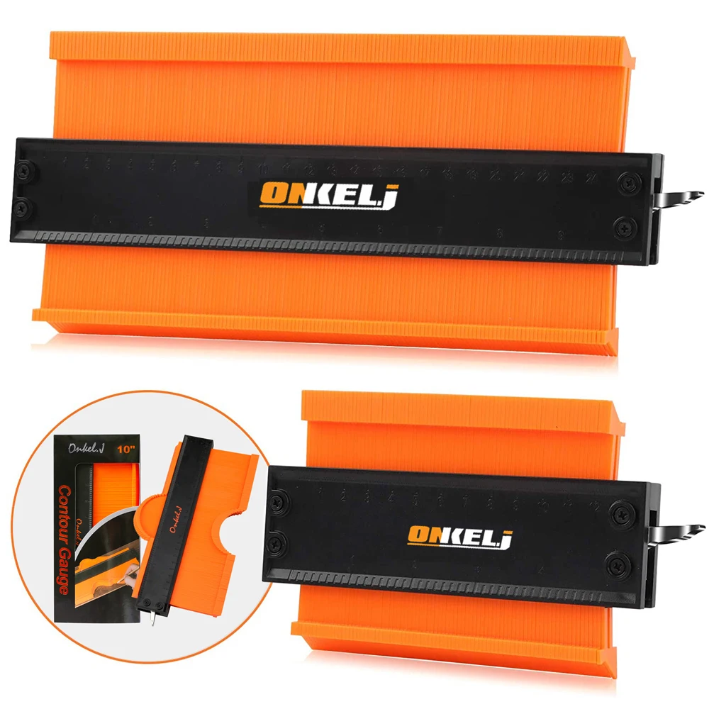 

Contour Gauge Profile Duplicator Tool Adjustable Lock Alloy Edge Copy Shaping Wood Measure Ruler Laminate Tiles Meethulp Gauge