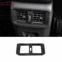abs carbon fiber car rear air conditioning vent outlet frame cover trim sticker for toyota rav4 xa50 2019 2020 2021 accessories
