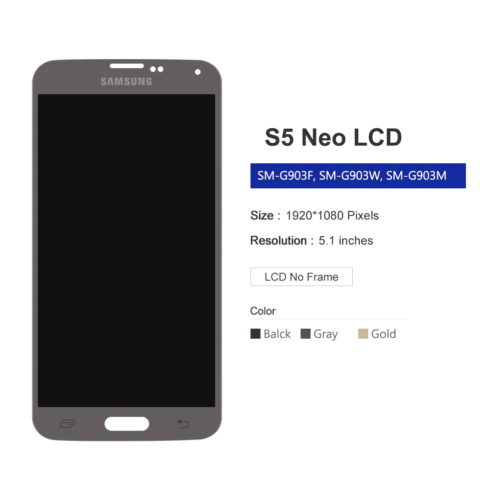 ЖК-экран 5 1 дюйма Super AMOLED для SAMSUNG S5 NEO G903 Samsung G903F сенсорный дигитайзер в сборе |