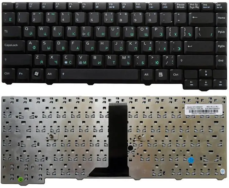 Клавиатура для Asus F2 F3 PRO31 Z53 Series (не совместима с ноутбуками F3K Series) p/n: 04GNI11KRU40 (28pin)