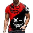 Мужская футболка с коротким рукавом, круглым вырезом и 3D-принтом