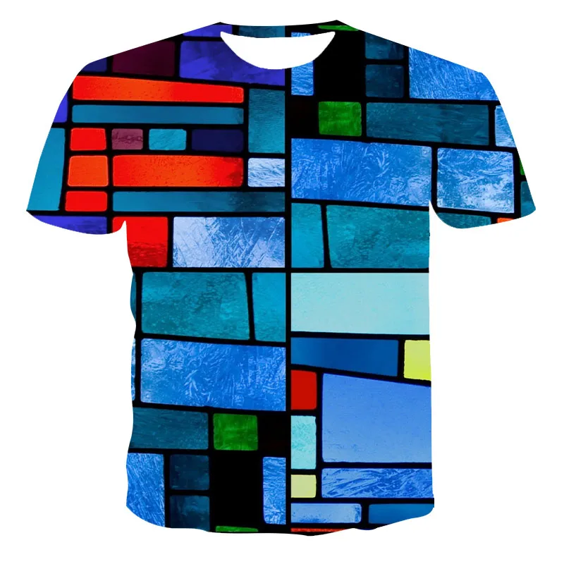 

2021 men's casual T-shirt summer casual new style 3D printed short-sleeved men's T-shirt fashion top streetwear