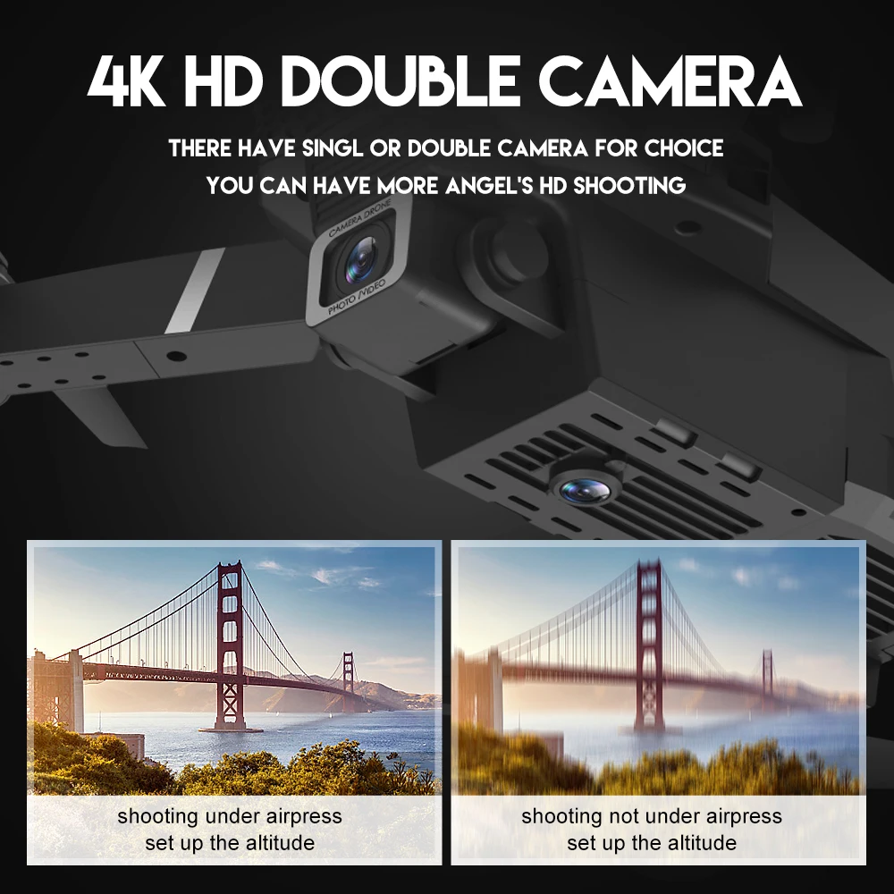 Мини-Дрон 4k с Hd камерой Профессиональный селфи складной Rc Дрон белый черный
