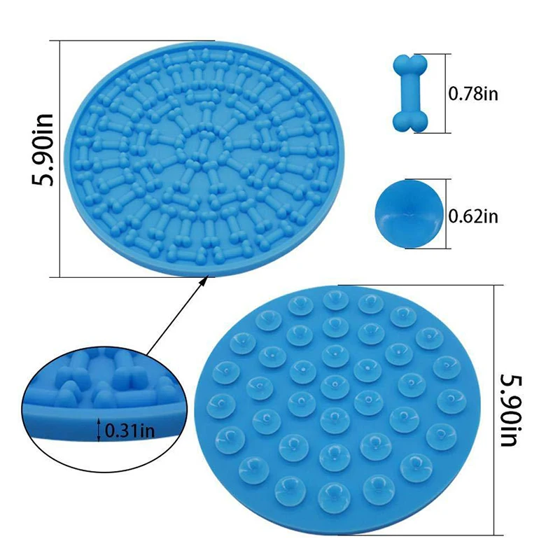 

Dog Lick Pad Dog Lick Mat Treat Distributing Mat Slow Treat Distributing Mat Suction Wall Pet Bathing Grooming Dog Training