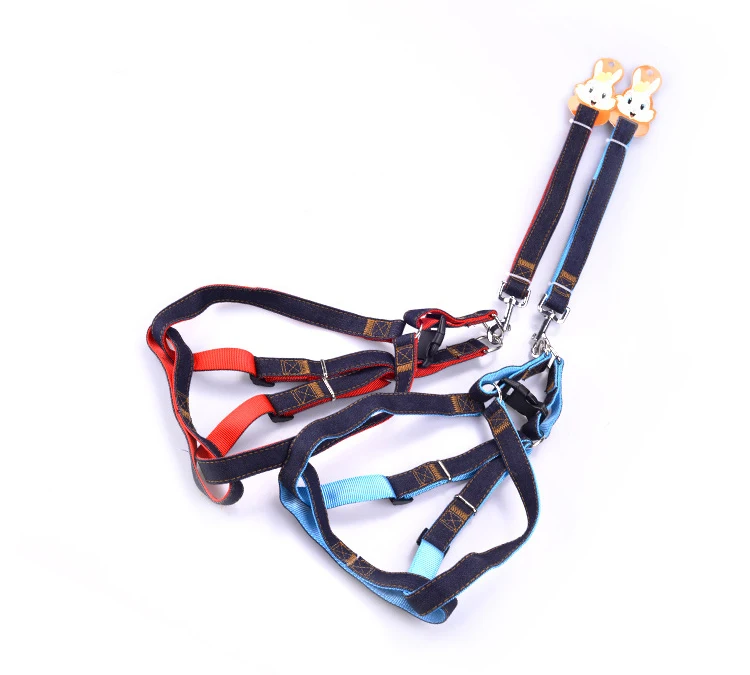 Джинсы поводок для собак кошек Регулируемый жилет домашних животных однотонный