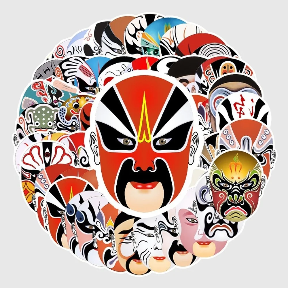 59 шт. Пекин Пекинская опера маска для лица Стиль наклейки дневника Игрушки Для