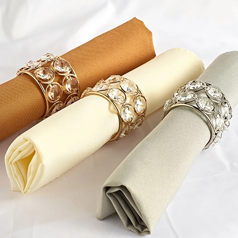 Кольцо для салфетки Кнопка кристаллическое кольцо свадьбы или торжественного