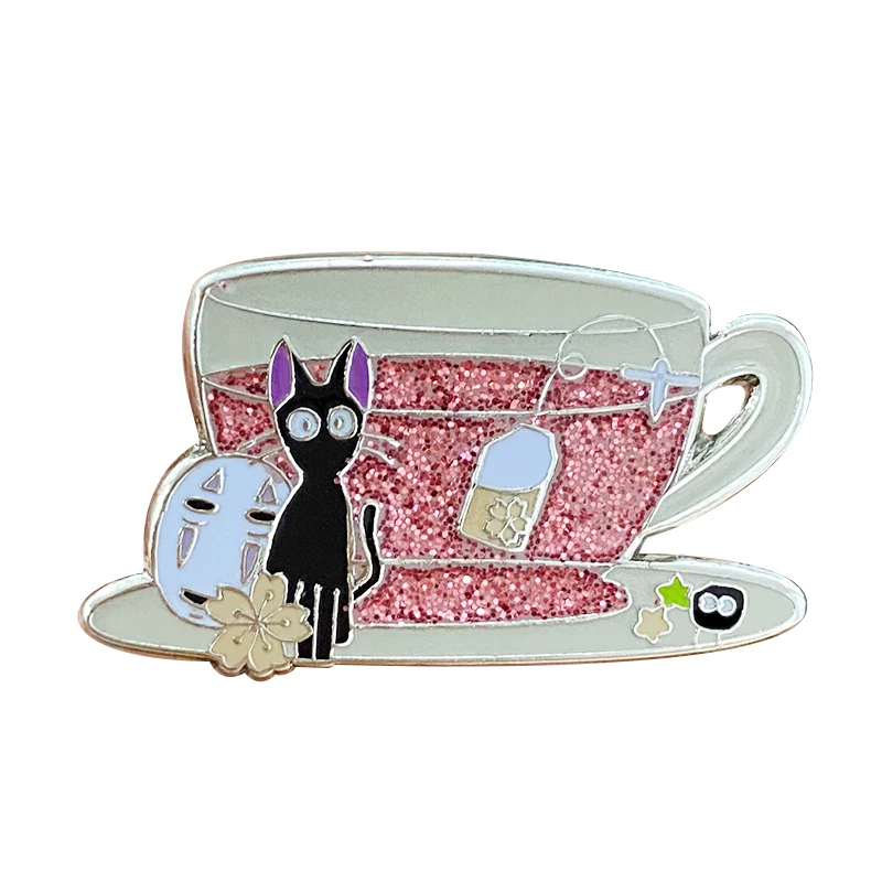 Стеклянная булавка с блестящим отворотом Sakura Tea отличное художественное