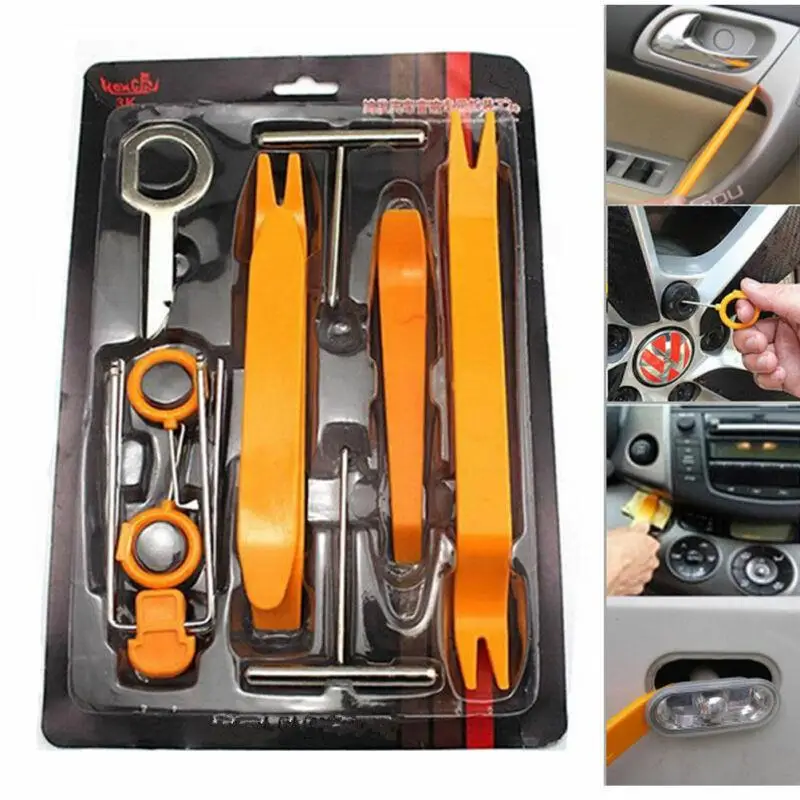 

FLY5D 12pcs Car Stereo Installation Kits Car Radio Removal Tool Panel Door Clip Panel Trim Dash Audio Removal Car Repair Tools