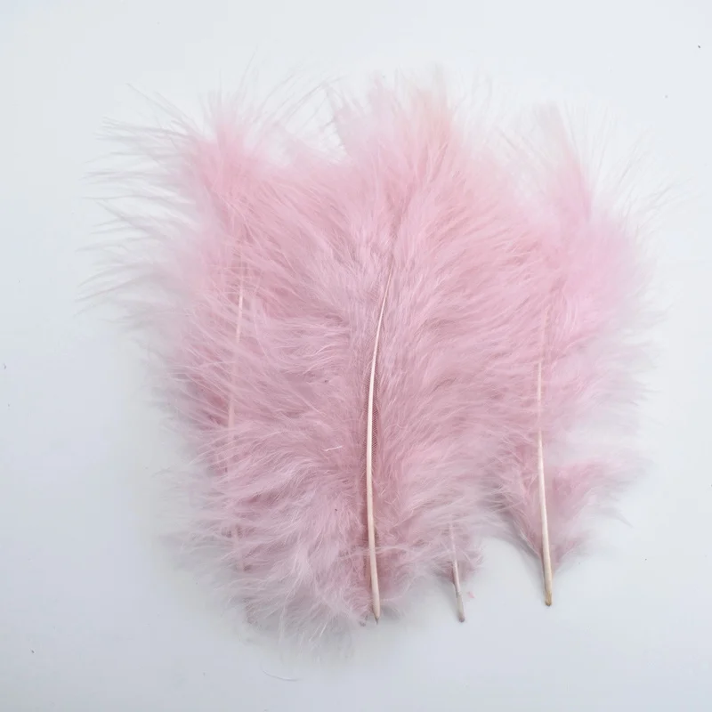 Leather pink 20 шт/партия Перья Марабу индейки перо Белый фазан перья для ремесла перья для изготовления ювелирных изделий Свадебные Перья плащи - Цвет: Leather pink