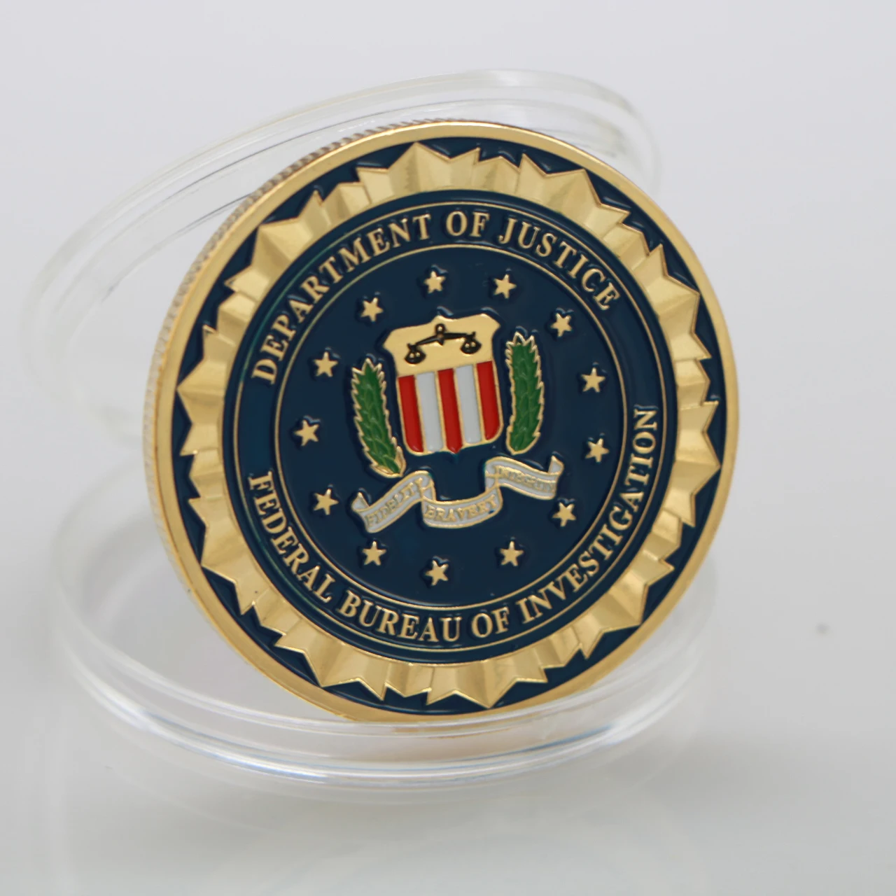 Новинка красочная Чистая 24K позолоченная монета министерства справедливости США