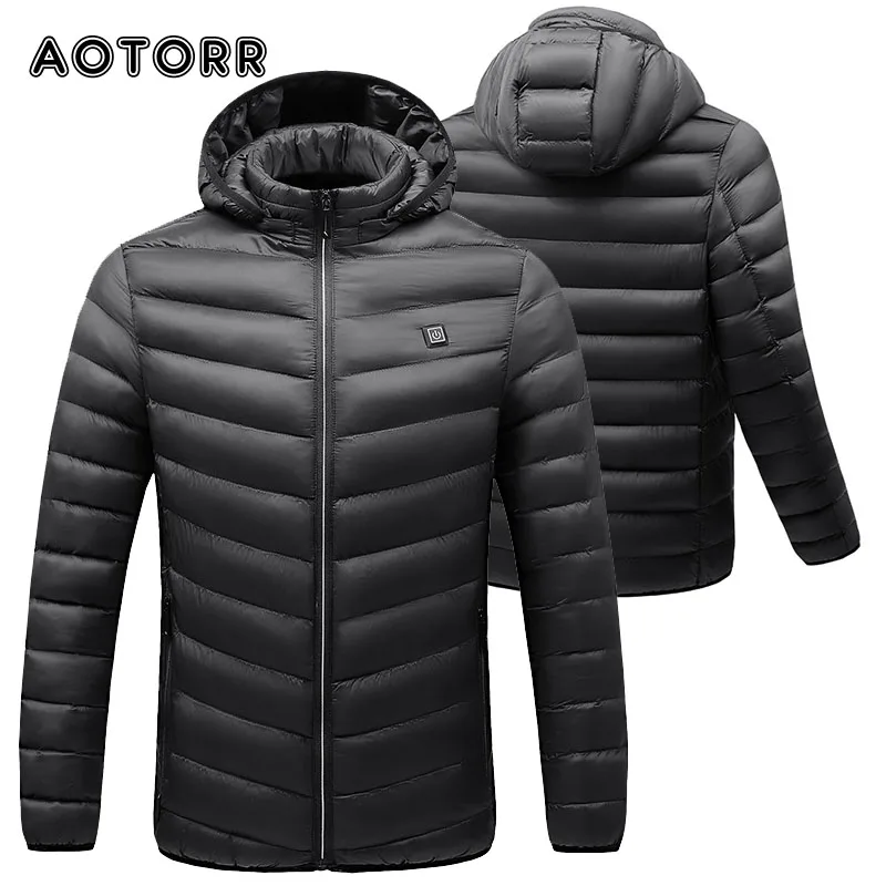 Men Winter Hooded Padded Parkas Warm Waterproof Thick Jacket male Detachable Hat Slim Coats Outwear 