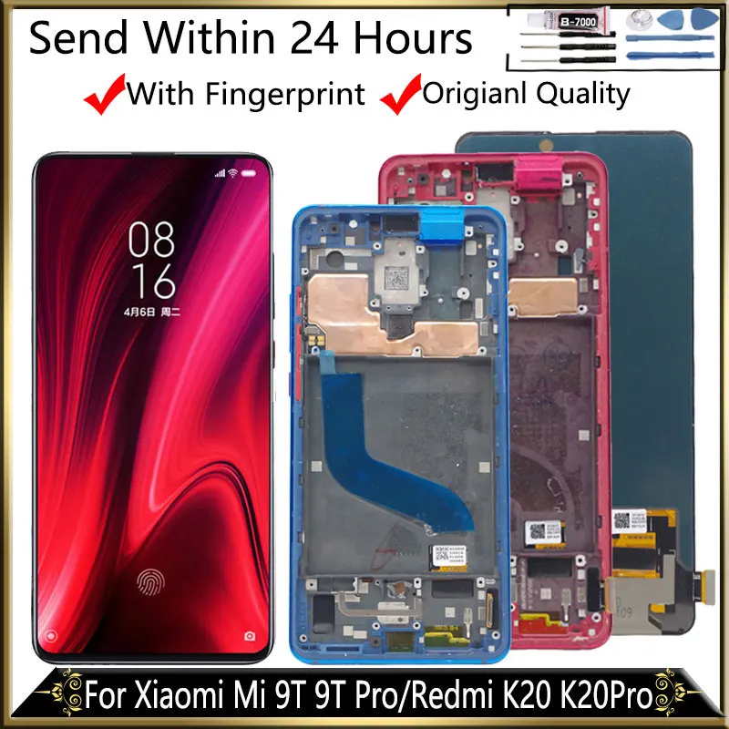 6 39 ''AMOLED дисплей для XiaoMi Mi 9T LCD Pro с рамкой дигитайзер сборка Redmi K20