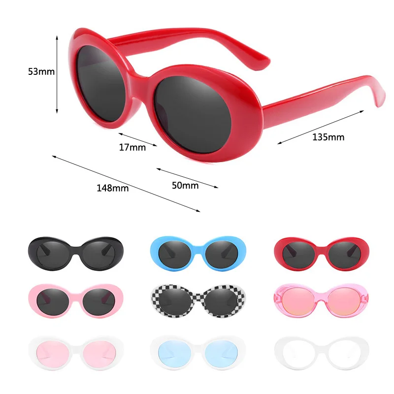 Мужские и женские винтажные очки Kurt Cobain овальные солнцезащитные в стиле ретро