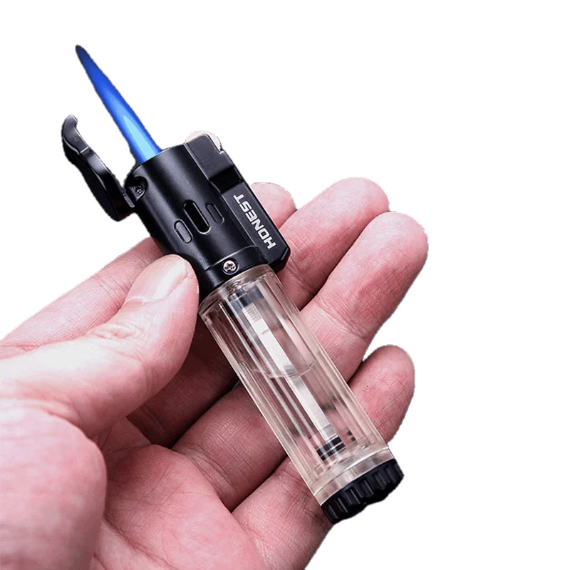 

2021 New HONEST Gas Lighter Lighters Smoking Accessories Blue Flame Butane Torch Lighter Cigarettes Lighter Gadgets For Men