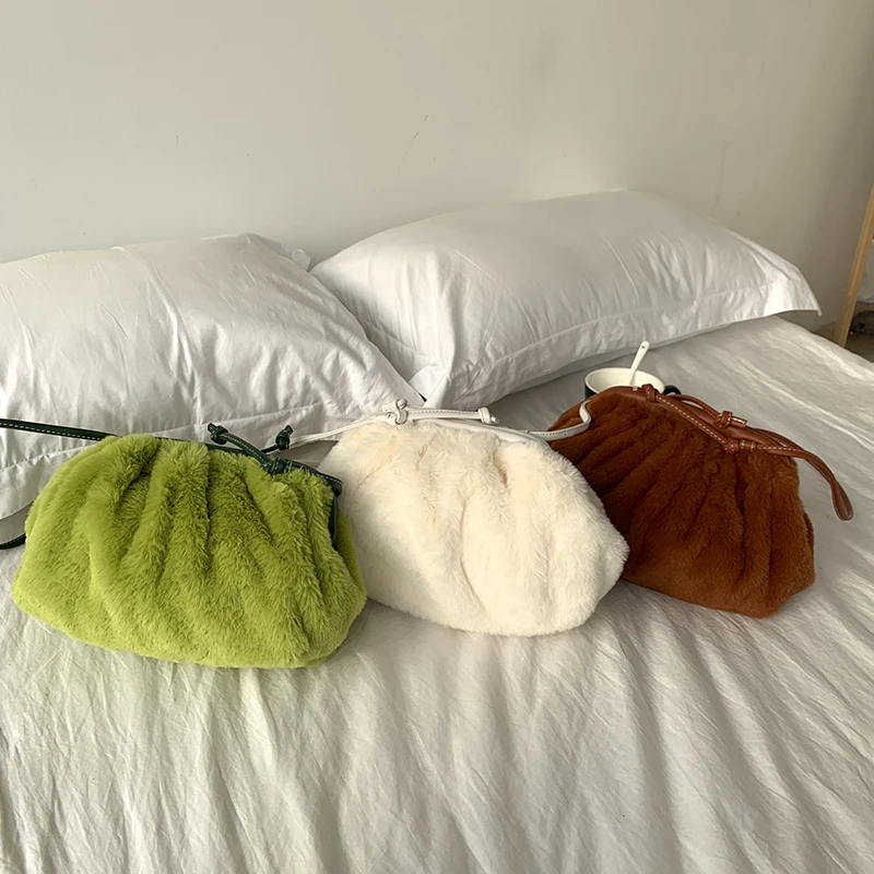 AIMIYOUNG женские сумки через плечо клатчи пельмени дизайнерские меховые для женщин