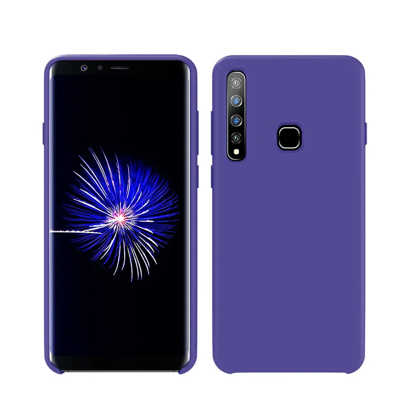 Для samsung A9 A7 чехол мягкий силиконовый защитный чехол-накладка для samsung Galaxy A7 A9 A9s A920 A920F A50 A70 Капа чехол - Цвет: Фиолетовый