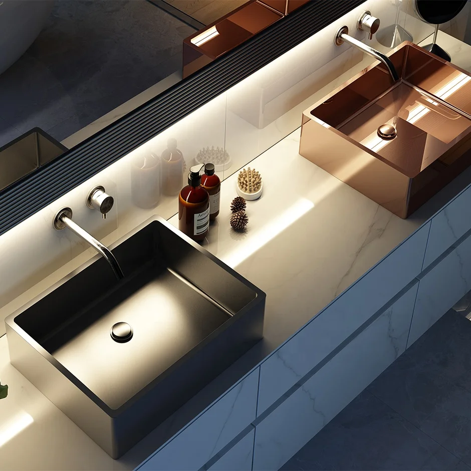 Роскошная высококачественная матовая черная раковина из нержавеющей стали 304