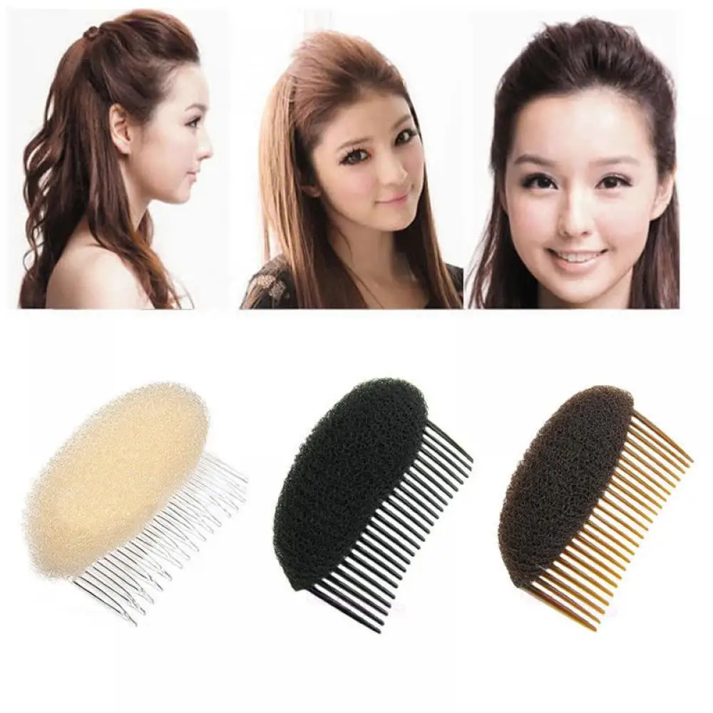 

1pc Hair Styler Volume Bouffant Beehive Shaper Roller Bumpits Bump Foam On Clear Comb Xmas Gift Accessories Hair Styler Useful