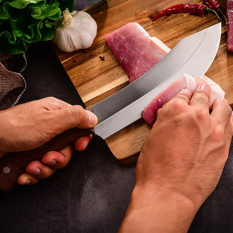 

Butcher Knife Stainless Steel Vegetables Meat Chopping Knife Razor Sharp Cleaver Kitchen Knife Comfortable Handle Chef Knife