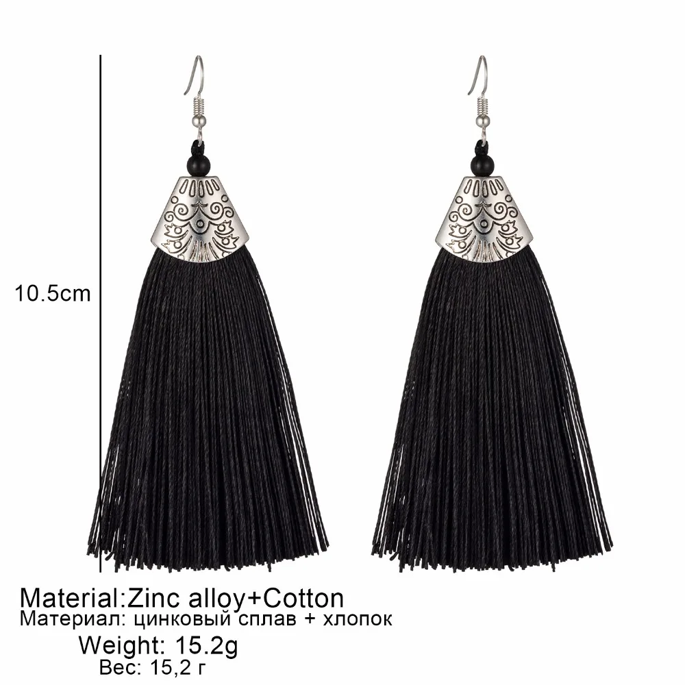 Abdo новые серьги с кисточками Boho богемные длинные преувеличенные для женщин