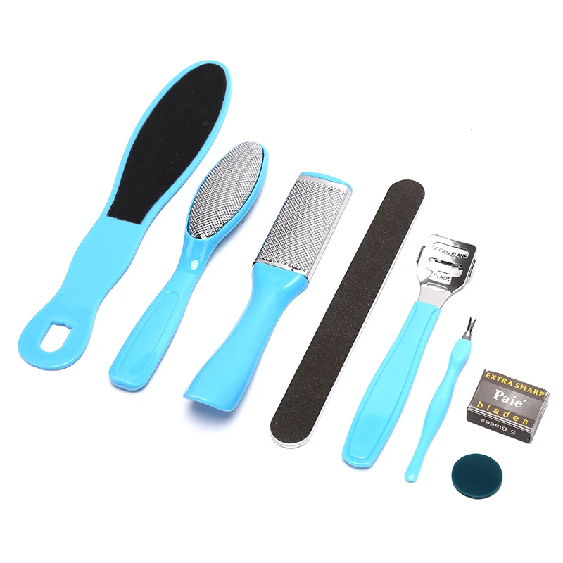 

8Pcs/Set Manicure Foot Care File Set Dead Hard Skin Callus Remover Scraper Pedicure Rasp Tools Feet Care Tool Kit Stainless tool