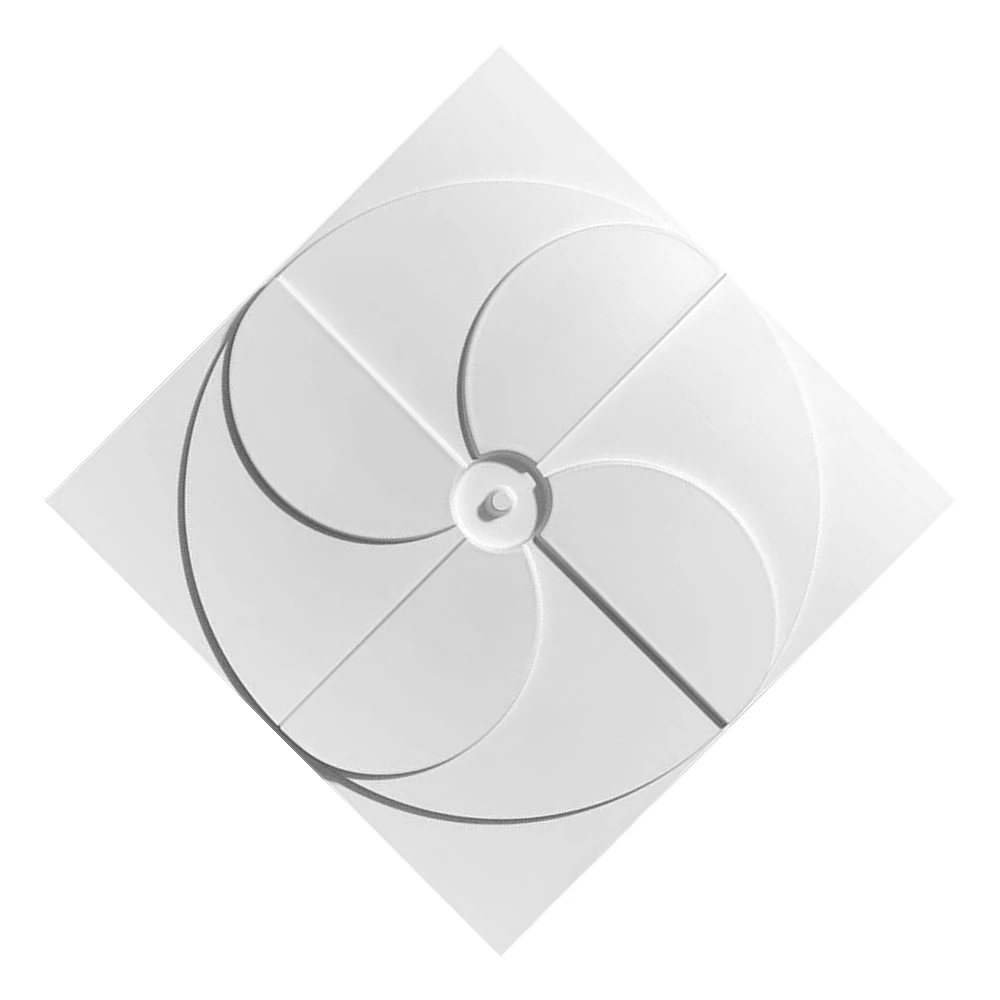 Sonsill 19.7''X19.7'' Decorative 3D Wall Panel Windmill Shape Modern European Style Tiles for Interior Exterior Decoration |