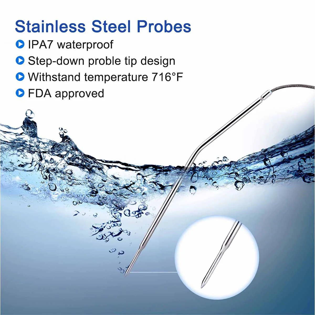 Цифровой термометр для мяса и барбекю с дистанционным управлением кухонный