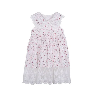 Платье Детская одежда Новинка 2020 года Летнее платье Платья для девочек Кружевное