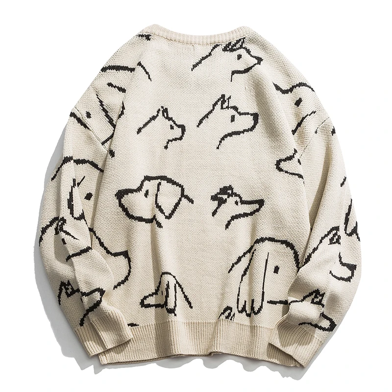 Ретро свитер в стиле хип-хоп Женский Пуловер Свободный вязаный женский зимний