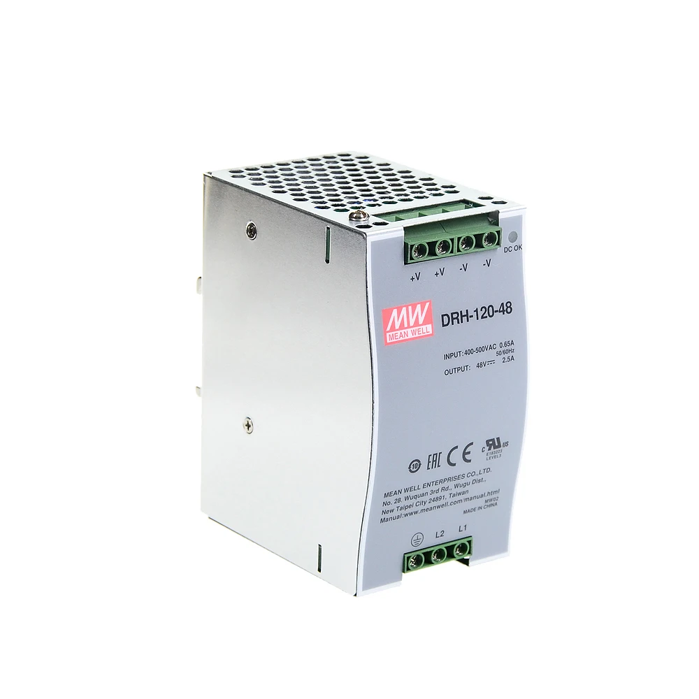 Mean Well DRH 120 48 meanwell DC 48V 2.5A 120W одиночный выход Импульсный промышленный din рейку