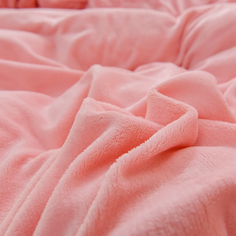 Розовая/зимняя 100% Хрустальная бархатная наволочка из молочного бархата