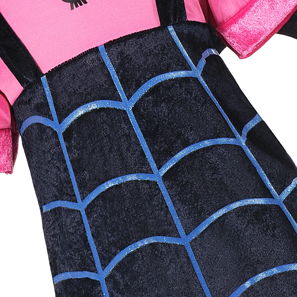 Girls Vampire Dress with Wing Kids Cospay Cartoon Clothing Child Halloween Role Play Gown Sets Vampiric Costume Fancy | Детская одежда