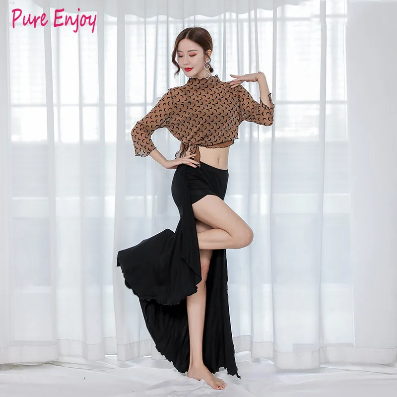 Hot Sale Free Shipping 2019 New Women's belly dance set costume dancing clothes sexy fashion bellydance Top&ampskirts | Тематическая