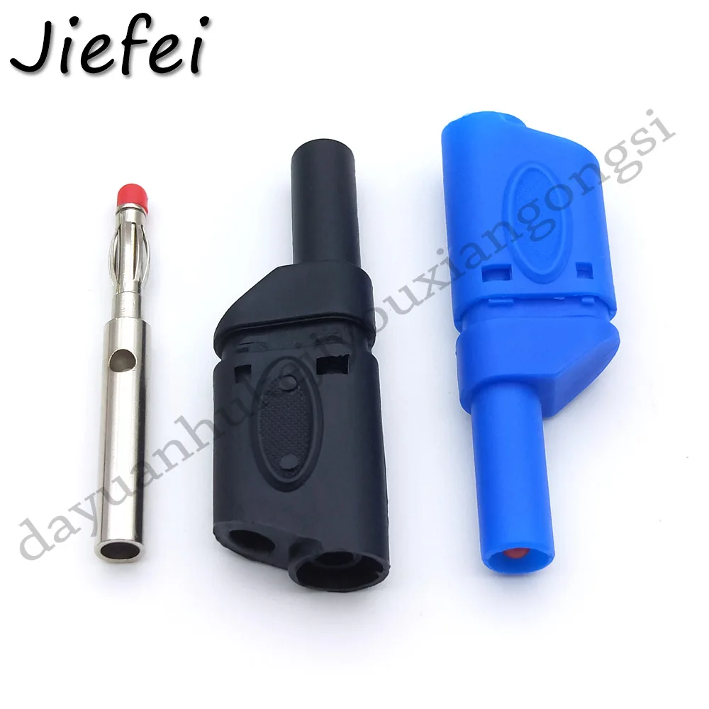 20-200pcs New 5 color Shrouded Fully Insulated Safety 4mm Male Stackable Banana Plug Connector