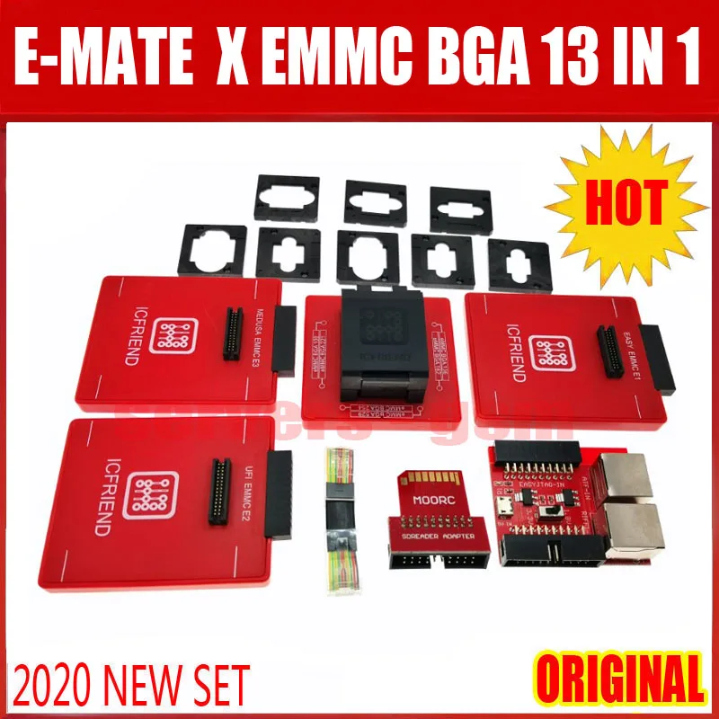 Новинка 2021 высокоскоростная фотография EMMC / ICs BGA 13 в 1 поддержка eMMc BGA100/136/153/162/168/221