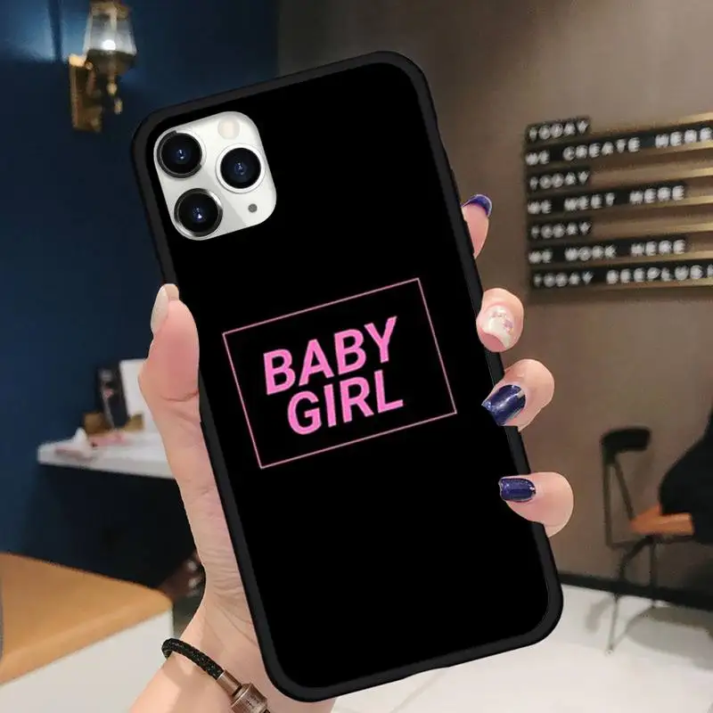 

text on a black background Phone Case for iPhone 11 12 pro XS MAX 8 7 6 6S Plus X 5S SE 2020 XR Soft silicone
