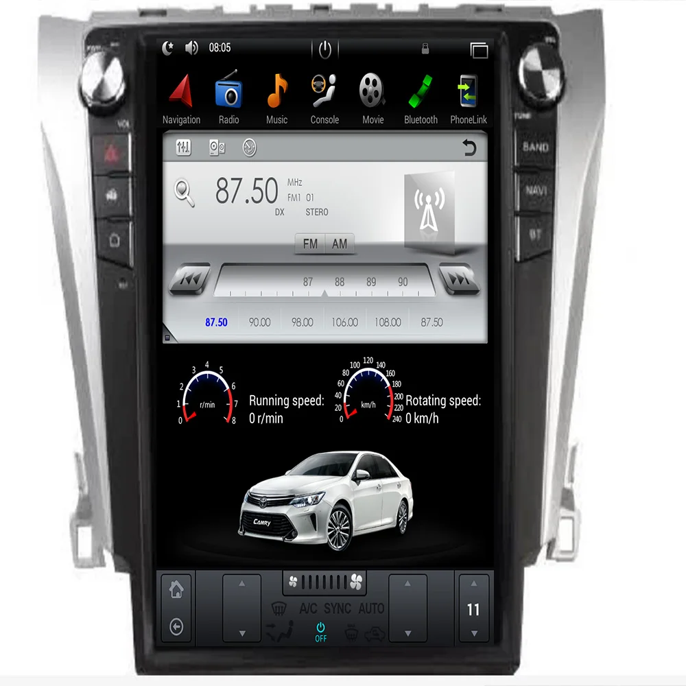 Сенсорный экран 12 1 дюйма в стиле Tesla автомобильный без DVD плеера GPS навигация для