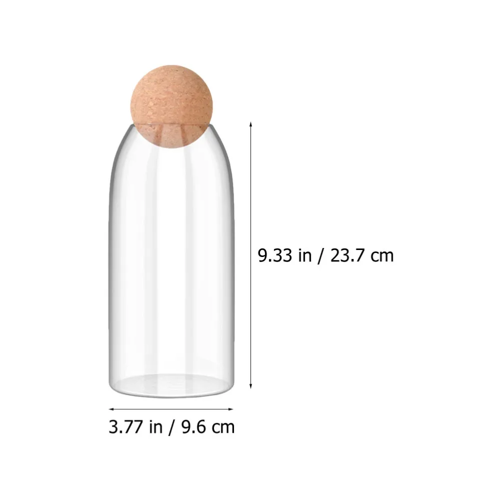 

2pcs Anti-dust Snack Jars Tea Cans Tea Jars with Wooden Cork (1200ML/800ML)