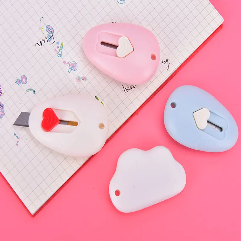 

Cute Cloud Color Mini Portable Utility Knife Paper Cutter Cutting Paper Razor Blade Office Stationery