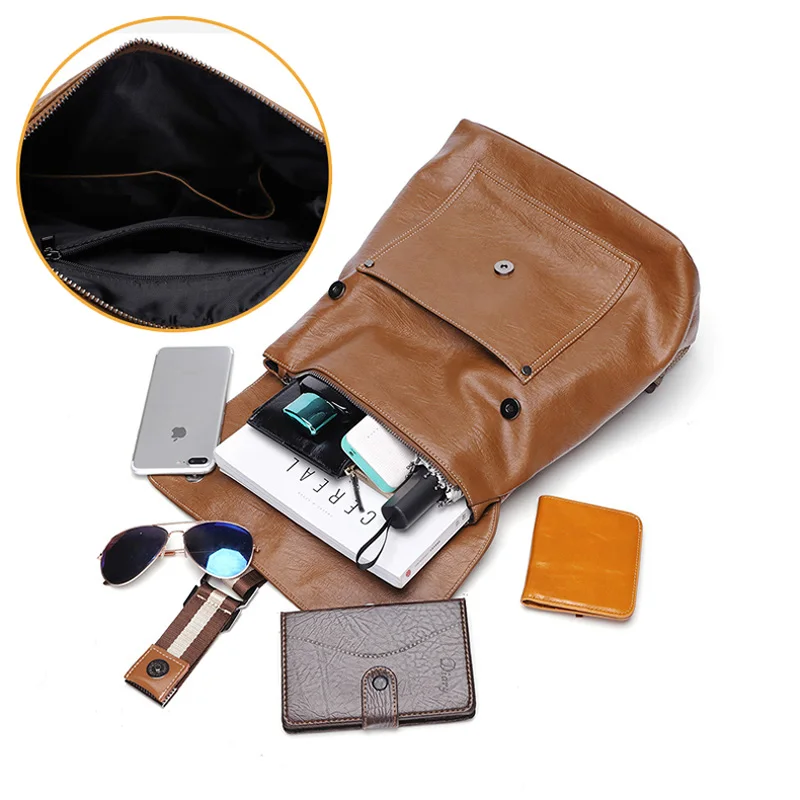 

Black Travel Backpack Anti-theft Designer Backpacks Women High Quality Cute Leather Bagpack School Bags For Teenage Girls 2020