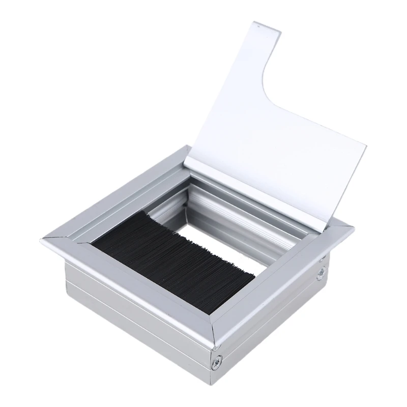 

Aluminium Square Rectangle Desk Computer Wire Cable Outlet Insert Hole Cover Table Grommet