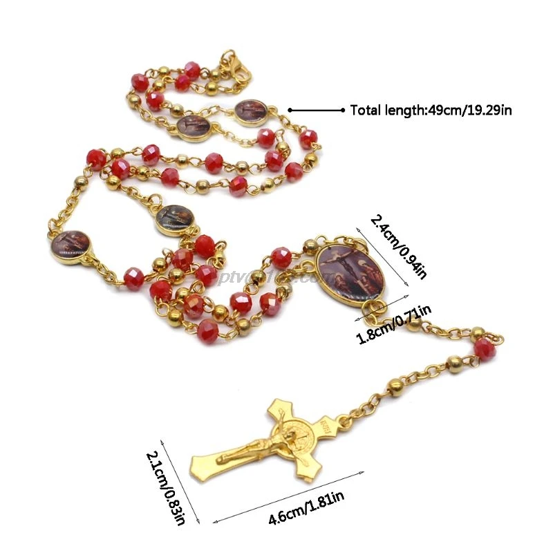 Цепочка с подвеской-крестом в виде Розария | Дом и сад