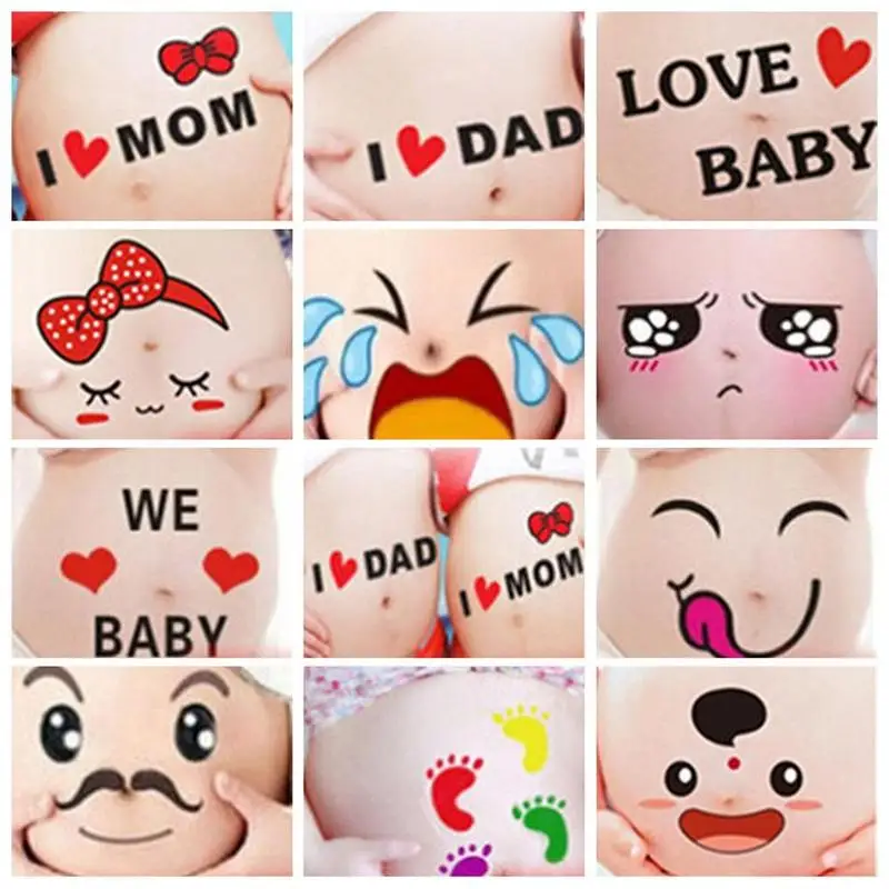 1 unidad para mujeres embarazadas, accesorios de fotograf&iacute;a de maternidad, fotos de embarazo, pintura, pegatinas de vientre N5J1-1