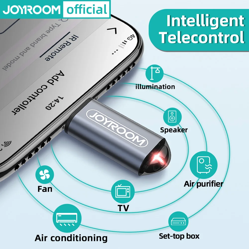 IR Appliances Wireless Infrared Remote Control Adapter Mobile phone Transmitter For IPhone/Micro USB/Type-C Joyroom | Мобильные