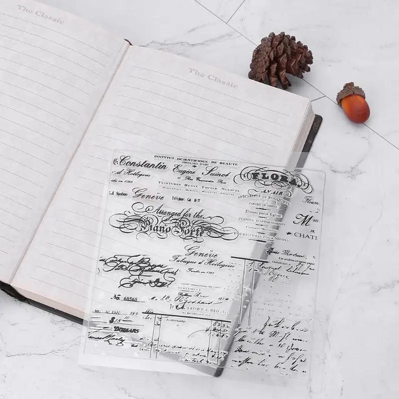 85WC ПВХ прозрачный штамп печать красивый шрифт милые узоры Сделай Сам Скрапбукинг