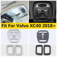 front rear seat roof reading light lamp frame decoration cover trim for volvo xc40 2018 2022 abs interior accessories