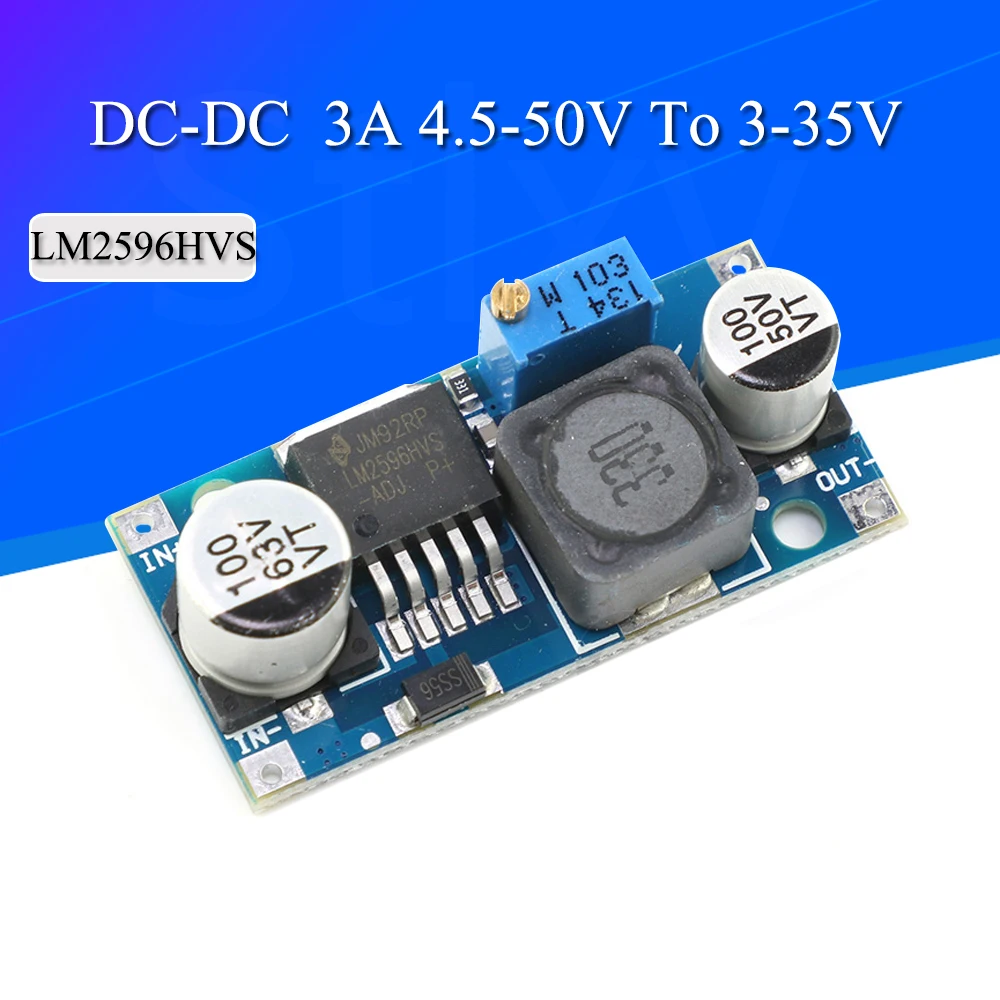 

Stlxy LM2596HVS понижающий модуль 4.5-50В до 3-35В